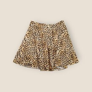 Miami Leopard Print Skater Skirt
